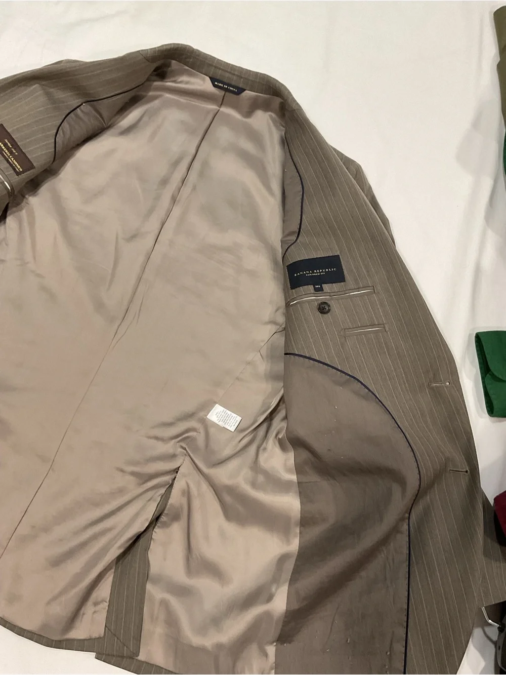 Banana Republic Taupe Pinstripe Blazer
